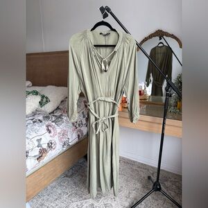 Zara Olive Long Sleeve Dress